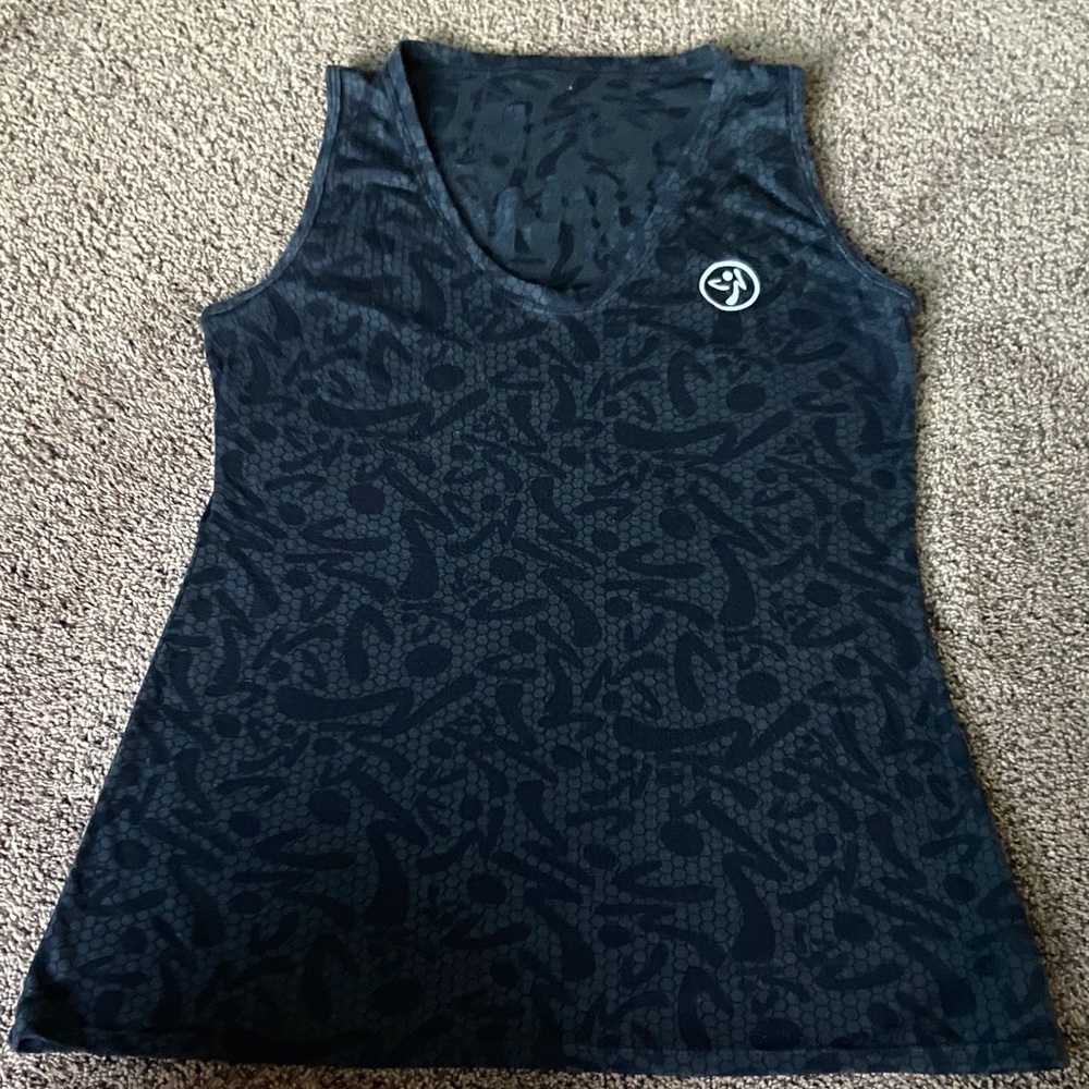 Black Zumba Patterned Women's Top